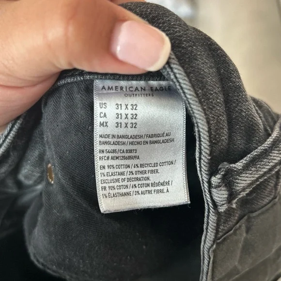 Black American Eagle 🦅 Airflex Jeans 👖 Size 31x32 - Picture 11 of 12